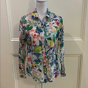 Floral Button-Down Shirt - Multicolor
